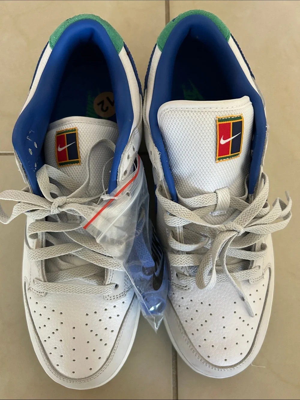 Nike Men’s White Blue Green Low-Top Sneakers